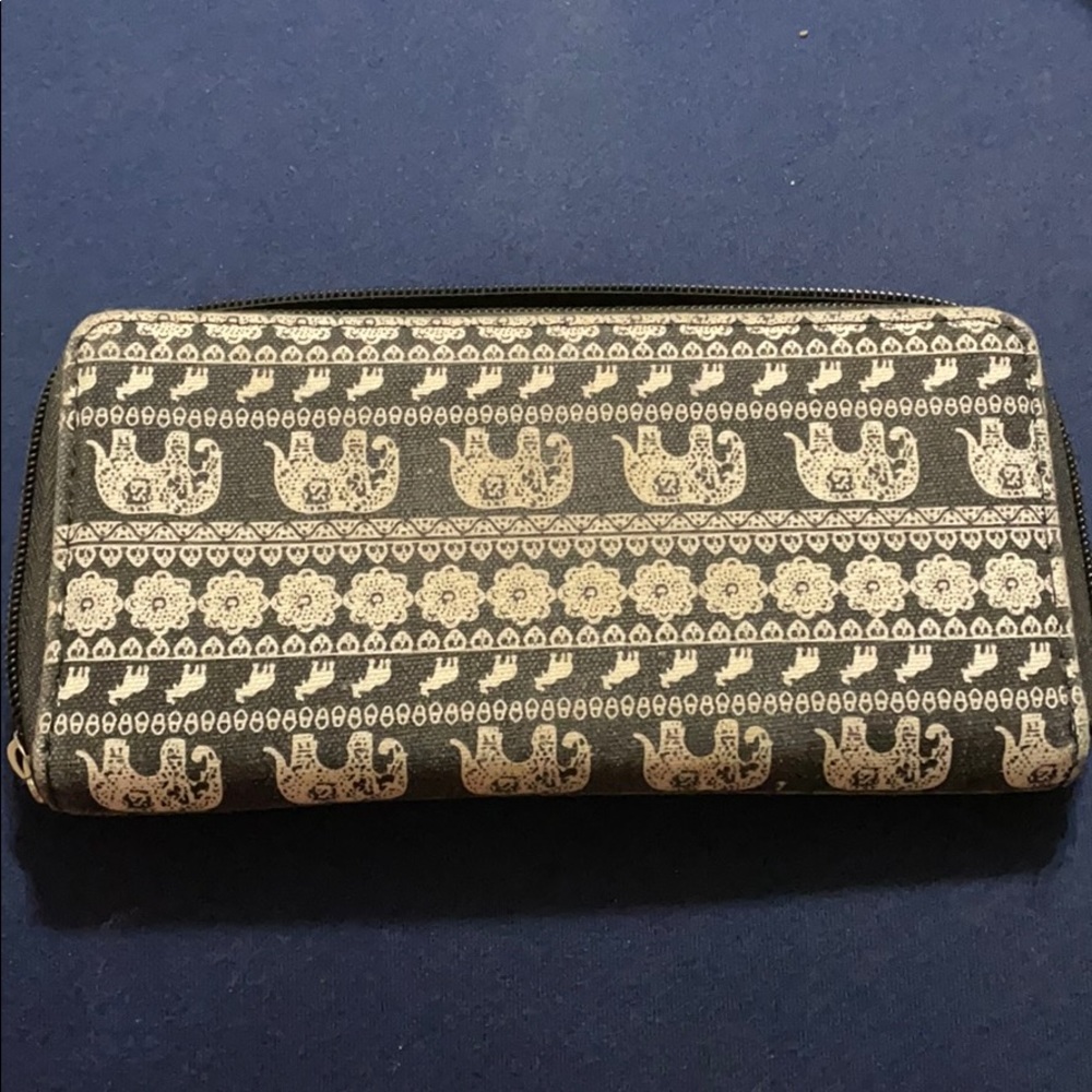 Black and white wallet